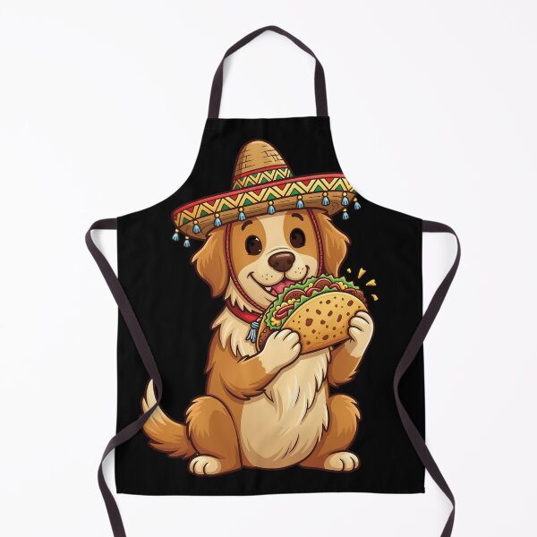 Item preview, Taco-Loving Golden Retriever | Cute Funny Dog Illustration designed and sold by delohill.