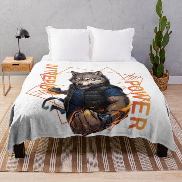 Item preview, Wolf Warrior with fiery strength illustration designed and sold by Ahmedsyde.