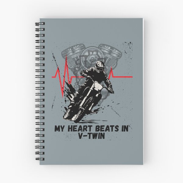 Item preview, My Heart Beart In V-Twin Motorcycle Rider designed and sold by AhmadAnnaPrints.