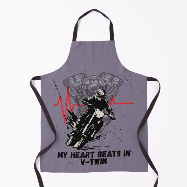 Item preview, My Heart Beart In V-Twin Motorcycle Rider designed and sold by AhmadAnnaPrints.