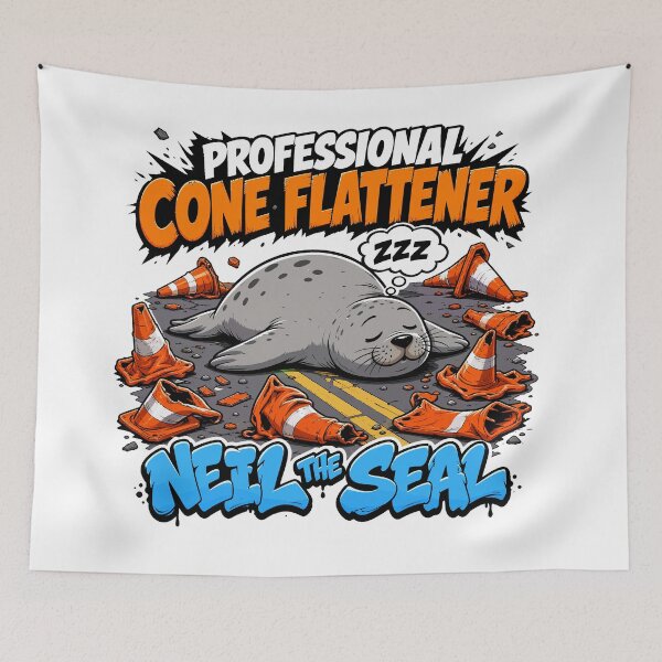 Item preview, Neil the Seal Professional Cone Flattener Funny Meme T-Shirt designed and sold by Uglyandcute.