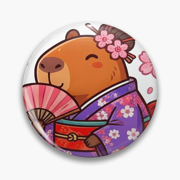 Item preview, Cute Japanese Capybara Sticker designed and sold by denybz.