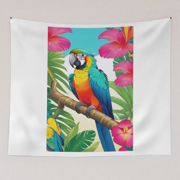 Item preview, Art - Exotic Parrot, Colorful Pop Art Style Illustration designed and sold by World-Pets.