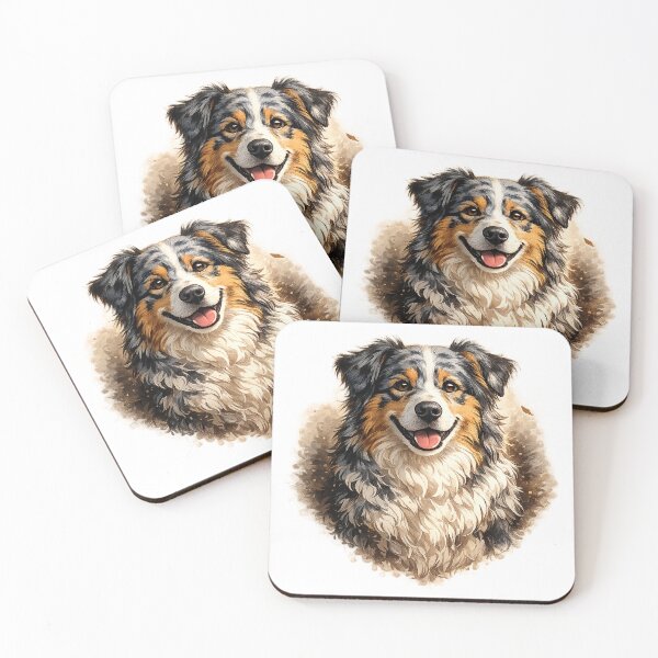 Item preview, Hyper-Realistic Australian Shepherd Portrait | Premium Digital Dog Ar designed and sold by Golden Era Studio.
