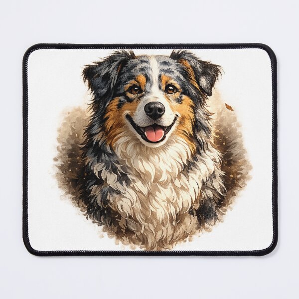 Item preview, Hyper-Realistic Australian Shepherd Portrait | Premium Digital Dog Ar designed and sold by Golden Era Studio.