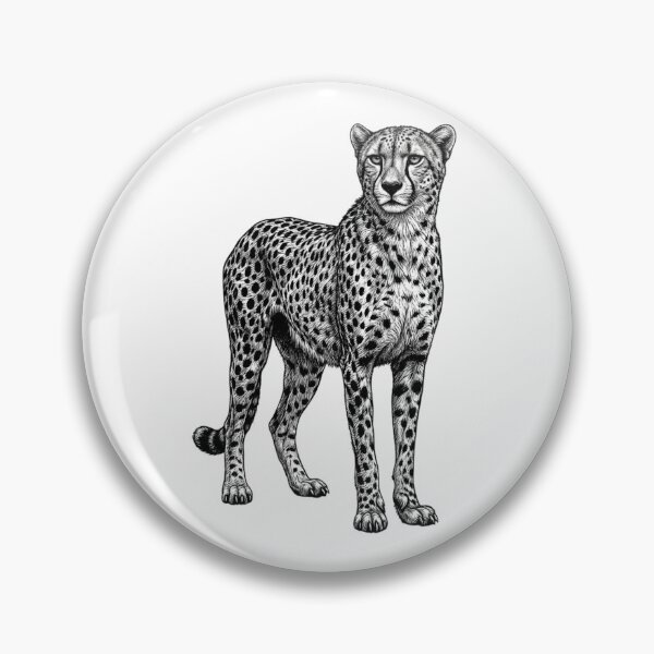 Item preview, Cheetah - Realistic Minimalistic Black and white designed and sold by Minimalisticaly.