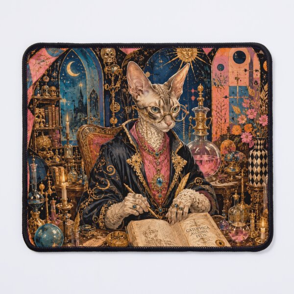 Item preview, The Alchemist Cat - The Feline Grimoire and Golden Magic designed and sold by Natalia-Vlad.