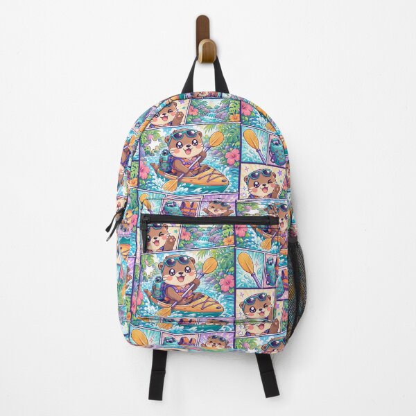 Item preview, Kawaii Otter Tropical River Adventure Comic Panel designed and sold by Gift Phrase Studio.