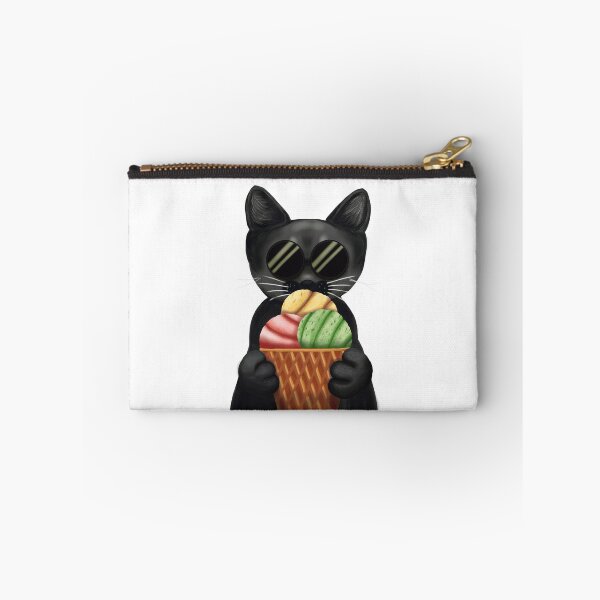 Item preview, Whimsigoth Black Cat Ice Cream | Spooky Cute Café Aesthetic designed and sold by More Prussian Blue.
