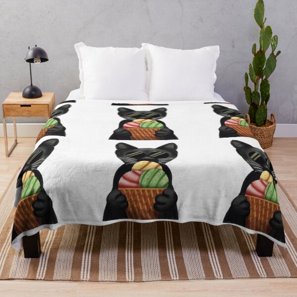 Item preview, Whimsigoth Black Cat Ice Cream | Spooky Cute Café Aesthetic designed and sold by More Prussian Blue.