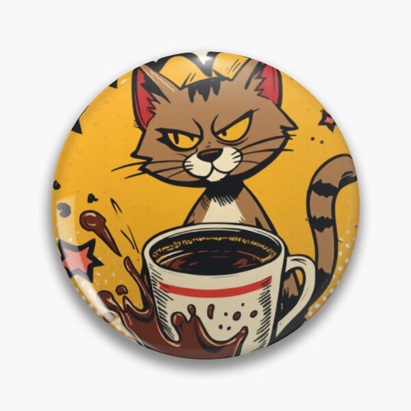 Item preview, I Did That Cat Comic Pop Art Retro Coffee Ironic Design on White designed and sold by The Fine Print by BassAddict.