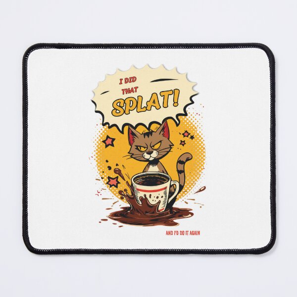 Item preview, I Did That Cat Comic Pop Art Retro Coffee Ironic Design on White designed and sold by The Fine Print by BassAddict.