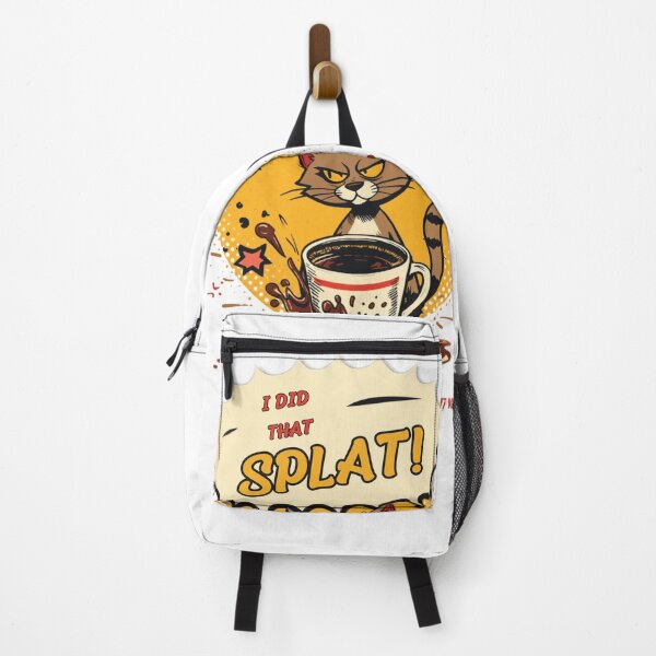 Item preview, I Did That Cat Comic Pop Art Retro Coffee Ironic Design on White designed and sold by The Fine Print by BassAddict.