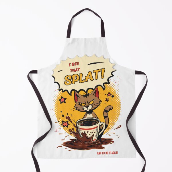 Item preview, I Did That Cat Comic Pop Art Retro Coffee Ironic Design on White designed and sold by The Fine Print by BassAddict.