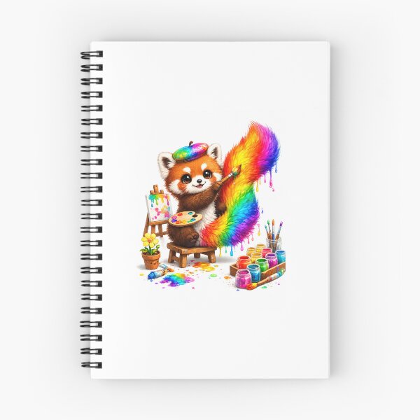 Item preview, Rainbow Tail Masterpiece Red Panda designed and sold by QuirkNest Studio .