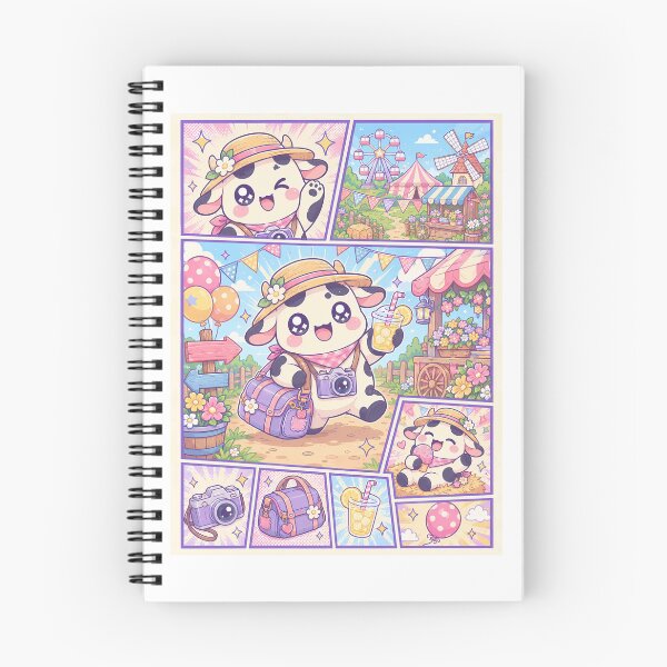 Item preview, Kawaii Cow Country Fair Comic Panel designed and sold by Gift Phrase Studio.
