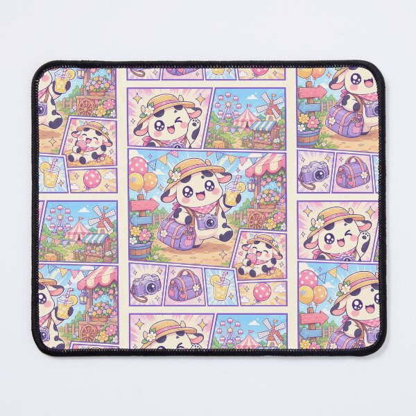 Item preview, Kawaii Cow Country Fair Comic Panel designed and sold by Magmashup.