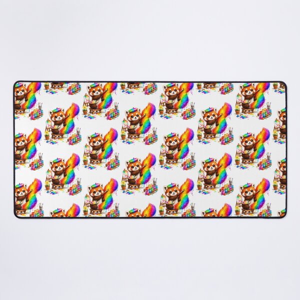 Item preview, Rainbow Tail Masterpiece Red Panda designed and sold by QuirkNest Studio .
