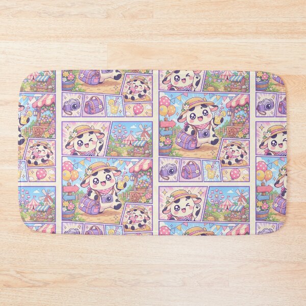 Item preview, Kawaii Cow Country Fair Comic Panel designed and sold by Gift Phrase Studio.