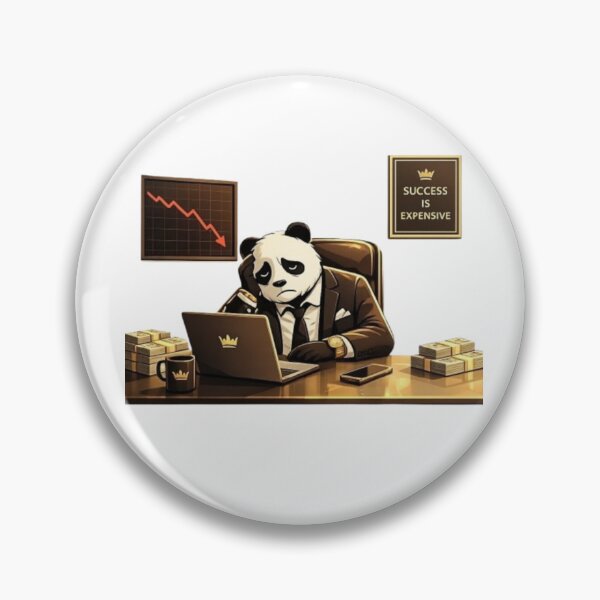 Item preview, Stressed Business Panda Wrking Late designed and sold by Northern Glow Art.