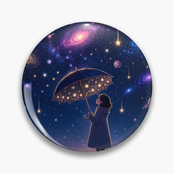 Item preview, Dreamy Galaxy Night with Star Umbrella designed and sold by aminz4.
