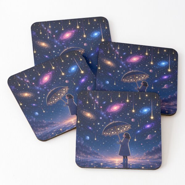 Item preview, Dreamy Galaxy Night with Star Umbrella designed and sold by aminz4.