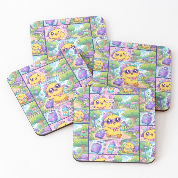 Item preview, Kawaii Chick Summer Park Traveler Comic Panel designed and sold by Magmashup.