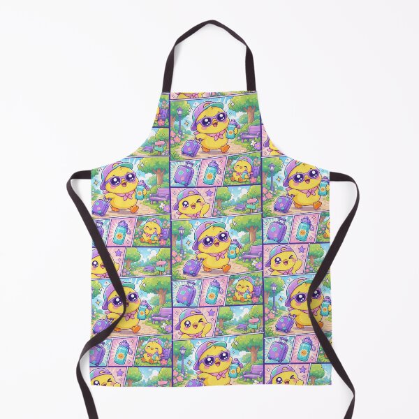 Item preview, Kawaii Chick Summer Park Traveler Comic Panel designed and sold by Gift Phrase Studio.