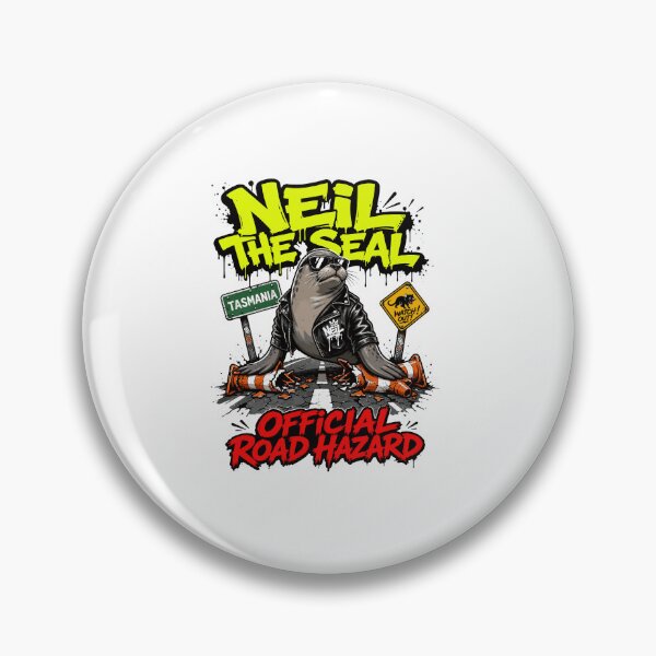Item preview, Neil the Seal Official Road Hazard Tasmania Street Art Meme designed and sold by Uglyandcute.