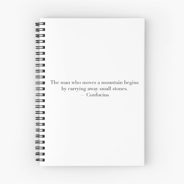 Item preview, The Man Who Moves a Mountain Begins by Carrying Away Small Stones | Confucius Quote Art designed and sold by The Prose Atelier.