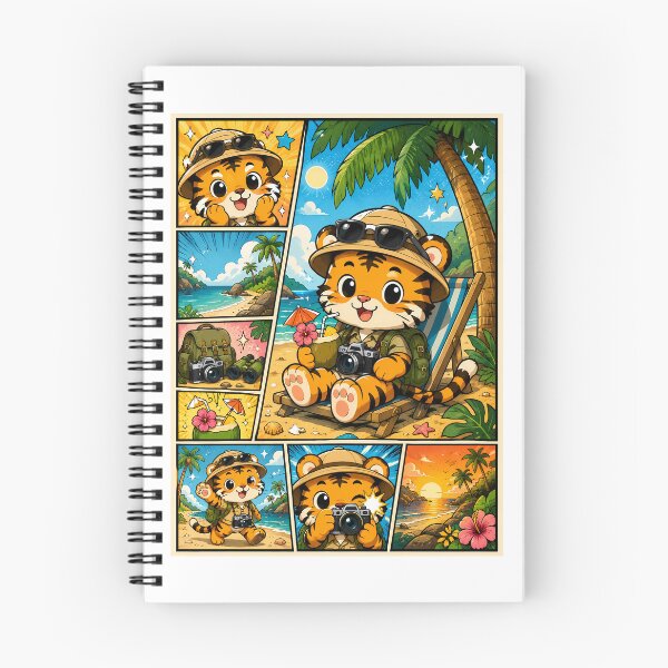 Item preview, Kawaii Tiger Safari Beach Vacation designed and sold by Gift Phrase Studio.