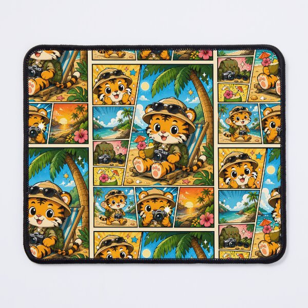 Item preview, Kawaii Tiger Safari Beach Vacation designed and sold by Gift Phrase Studio.