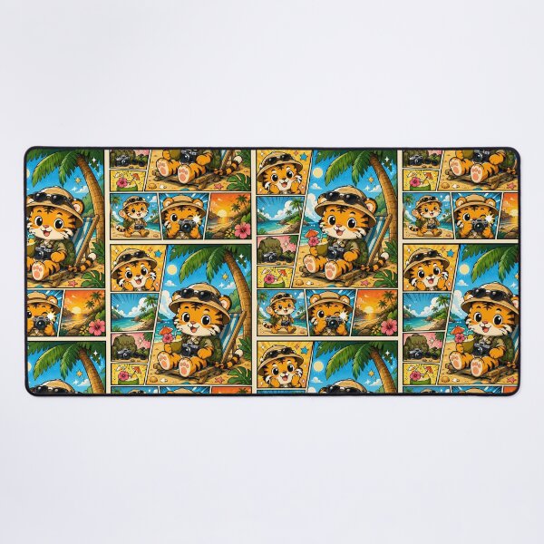 Item preview, Kawaii Tiger Safari Beach Vacation designed and sold by Gift Phrase Studio.