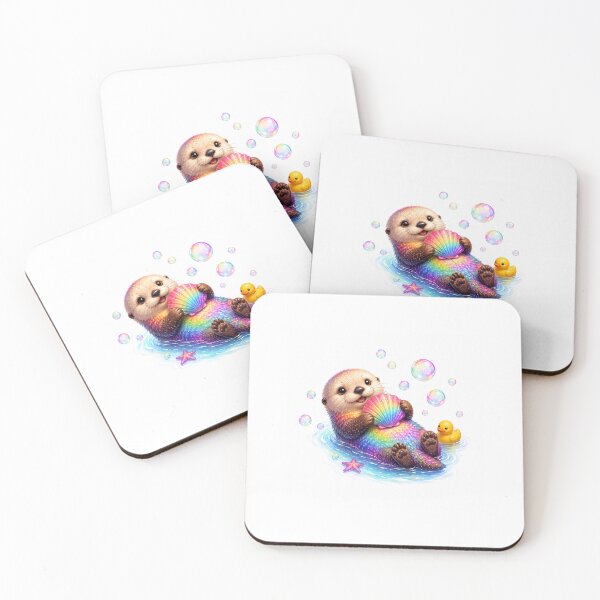 Item preview, Bubble Bliss Sea Otter designed and sold by QuirkNest Studio .