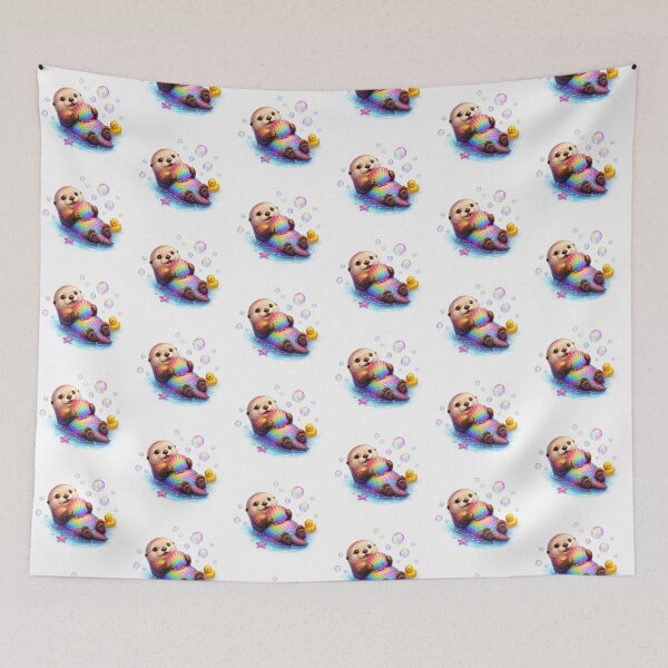 Item preview, Bubble Bliss Sea Otter designed and sold by QuirkNest Studio .