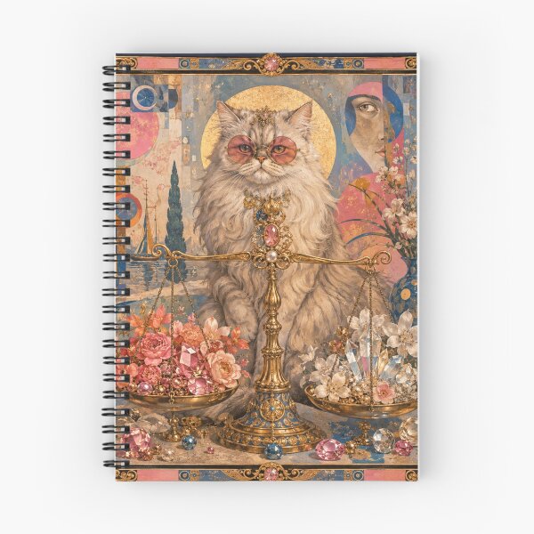Item preview, The Libra Cat - Harmony of Flowers and Crystals designed and sold by Natalia-Vlad.