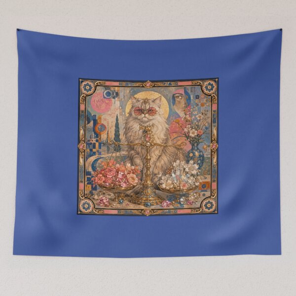 Item preview, The Libra Cat - Harmony of Flowers and Crystals designed and sold by Natalia-Vlad.