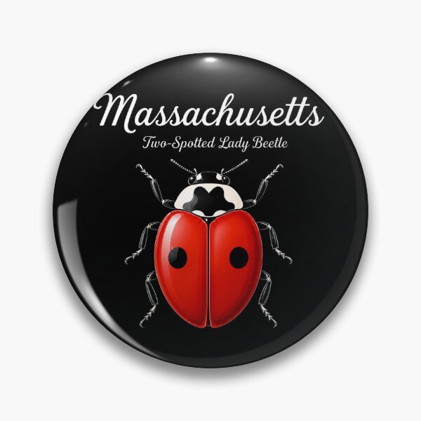 Item preview, Massachusetts Two-Spotted Lady Beetle Retro Poster designed and sold by The-Drip-Studio.