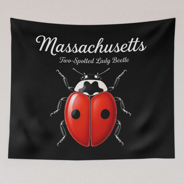 Item preview, Massachusetts Two-Spotted Lady Beetle Retro Poster designed and sold by The-Drip-Studio.