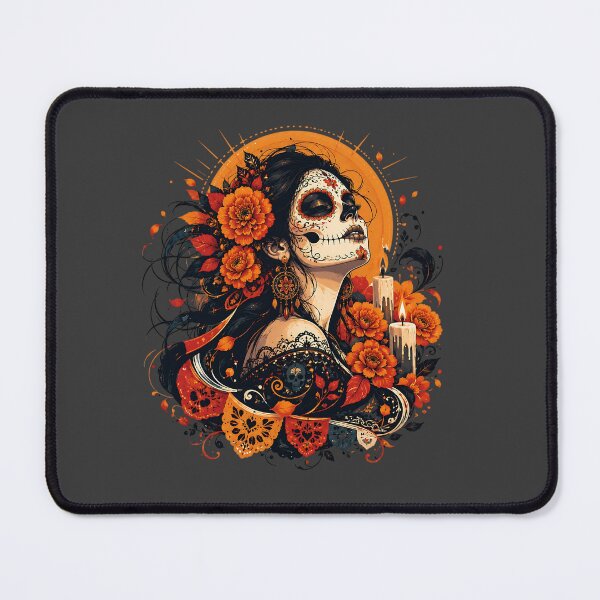 Item preview, Día de los Muertos Glowing Marigold Beauty designed and sold by MythicCotton.