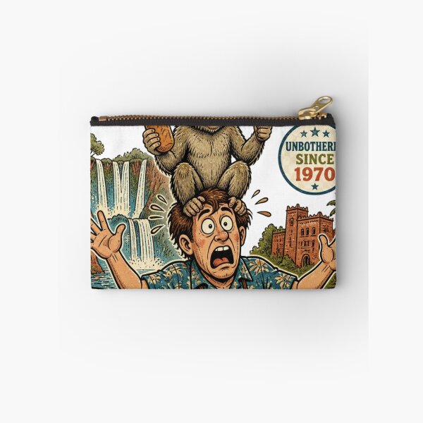 Item preview, Ouzoud Waterfalls Funny Morocco Monkey  I Survived Gift designed and sold by CozyPanicStudio.