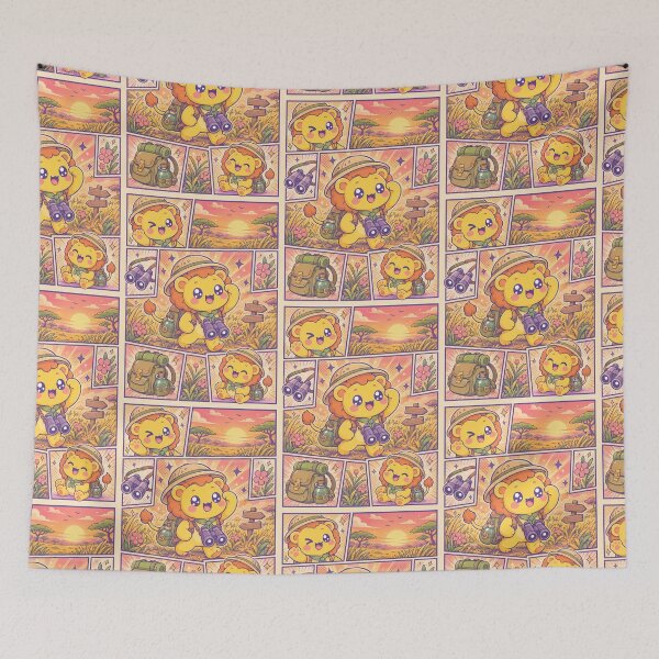 Item preview, Kawaii Lion Safari Sunset Adventure designed and sold by Gift Phrase Studio.