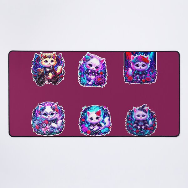 Item preview, Cute Cat Stickers Pack – Kawaii Kitten Set for Laptop, Phone & School Supplies designed and sold by Cyber-ART-Studio.