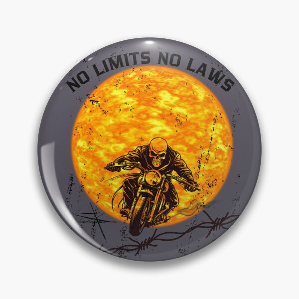 Item preview, No Limits No Laws Retro Motorcycle Rider designed and sold by AhmadAnnaPrints.