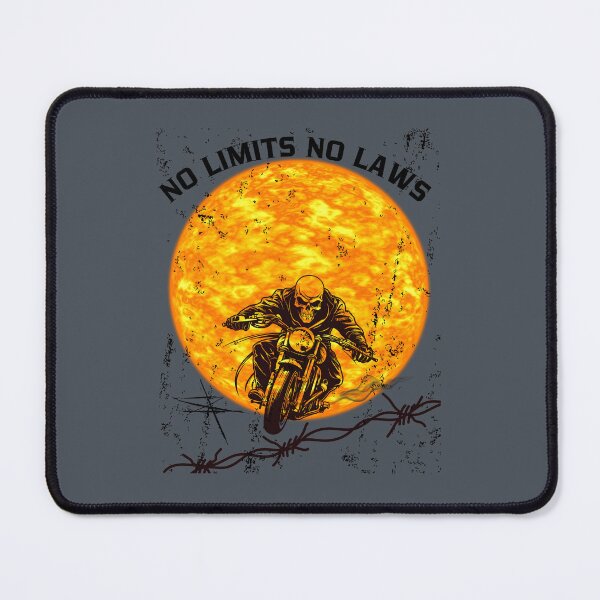 Item preview, No Limits No Laws Retro Motorcycle Rider designed and sold by AhmadAnnaPrints.