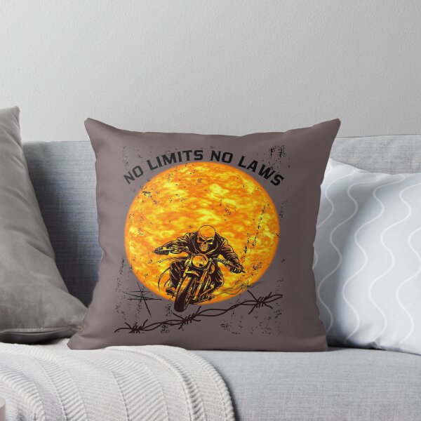 Item preview, No Limits No Laws Retro Motorcycle Rider designed and sold by AhmadAnnaPrints.