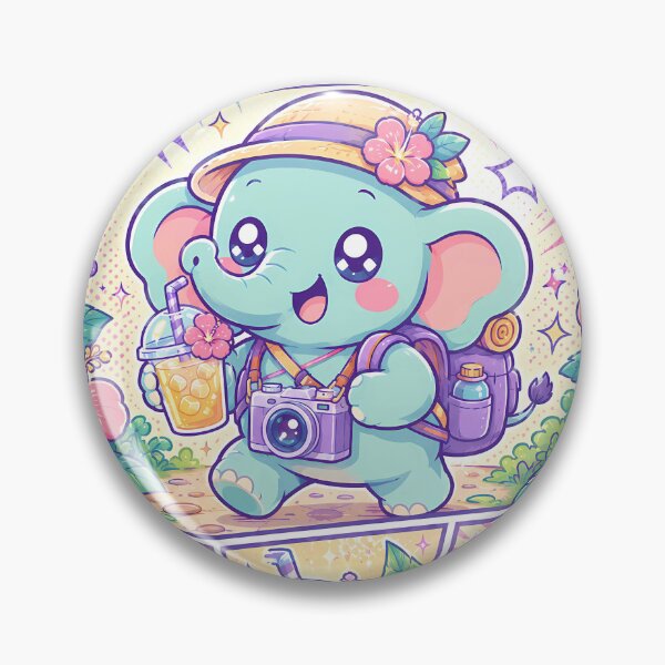 Item preview, Kawaii Elephant Tropical Garden Traveler designed and sold by Gift Phrase Studio.