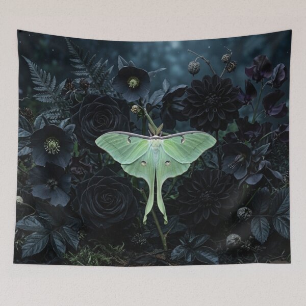Item preview, Midnight Luna Moth Garden designed and sold by NocturnBotany.