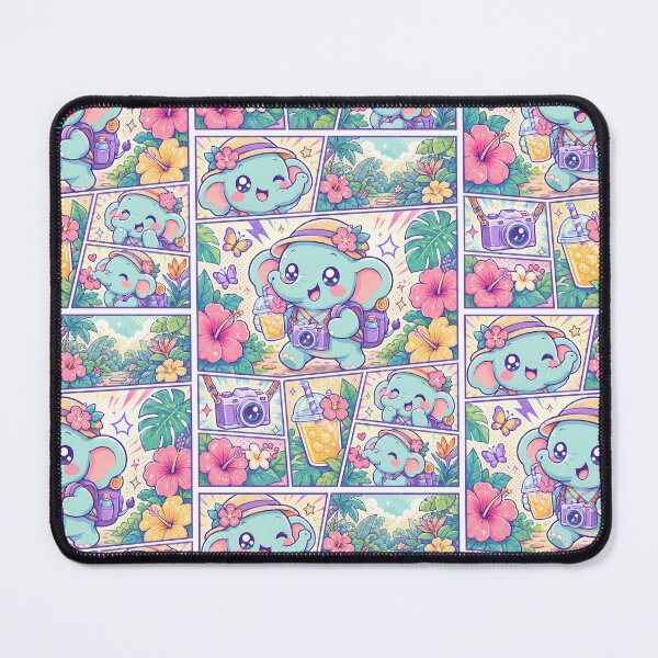 Item preview, Kawaii Elephant Tropical Garden Traveler designed and sold by Magmashup.