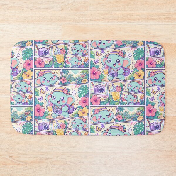 Item preview, Kawaii Elephant Tropical Garden Traveler designed and sold by Gift Phrase Studio.